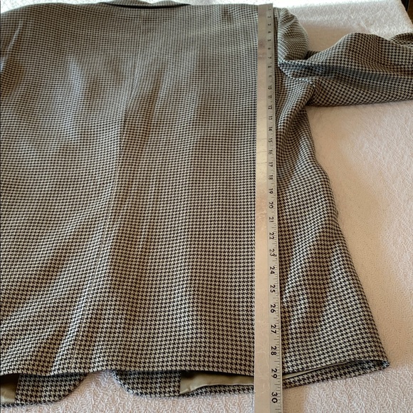 Boulevard Club Wool Silk Houndstooth Men’s Vintage Blazer Suit Jacket - Picture 10 of 14